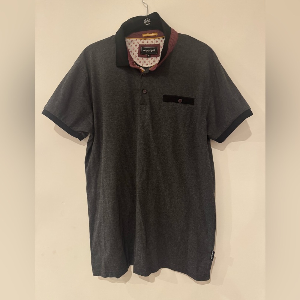 Elegant Charcoal Polo Shirt by Abstract One